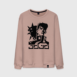 Свитшот хлопковый мужской JoJo Bizarre Adventure - ai art, цвет: пыльно-розовый
