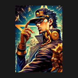 Свитшот хлопковый мужской Джотаро Куджо - fantasy ai art, цвет: черный — фото 2