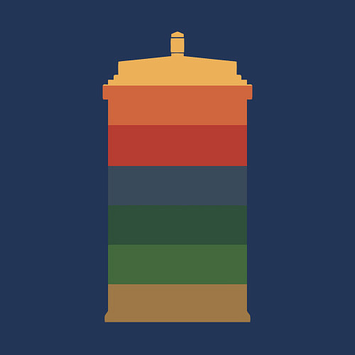 Мужской свитшот Tardis colors / Тёмно-синий – фото 3