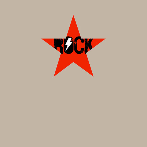 Мужской свитшот Rock star red white / Миндальный – фото 3