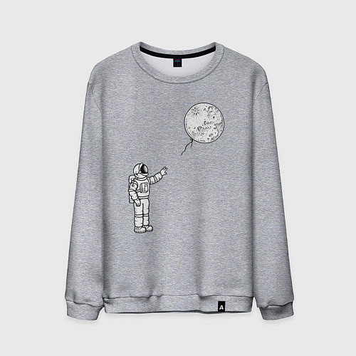 Мужской свитшот Space balloon / Меланж – фото 1
