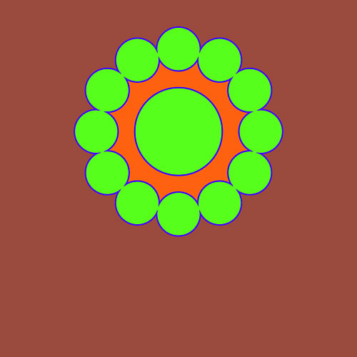 Мужской свитшот Окружности по кругу / Кирпичный – фото 3