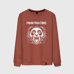Свитшот хлопковый мужской Foo Fighters rock panda, цвет: кирпичный