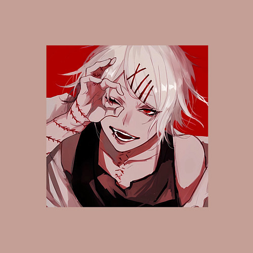 Мужской свитшот Токийский гуль Сузуя / Пыльно-розовый – фото 3