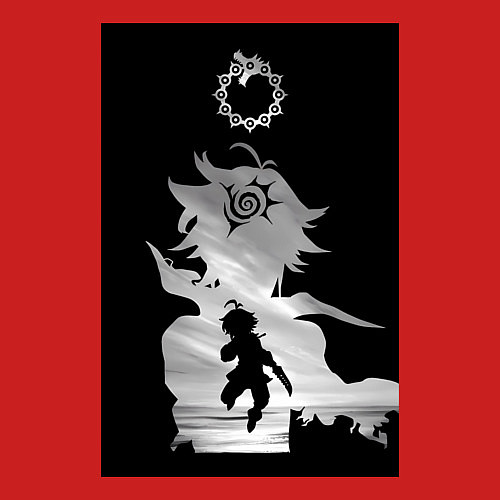 Мужской свитшот Семь смертных грехов Мелиодас / Красный – фото 3