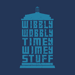 Свитшот хлопковый мужской Timey wimey stuff, цвет: тёмно-синий — фото 2