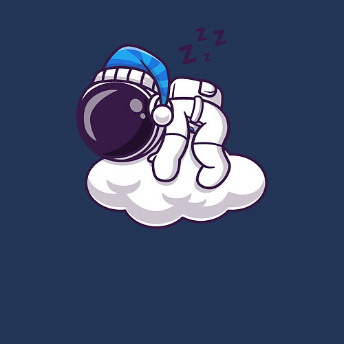 Мужской свитшот Сон на облаке / Тёмно-синий – фото 3