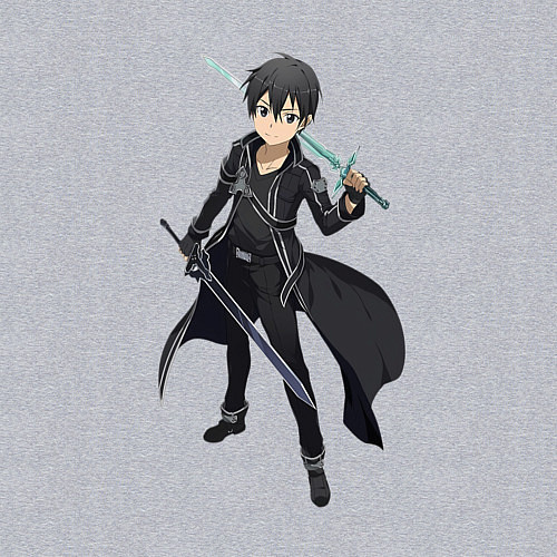 Мужской свитшот Мастера Меча Онлайн Кадзуто Киригая / Меланж – фото 3