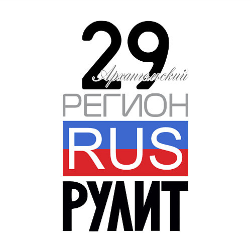 Мужской свитшот 29 - Архангельская область / Белый – фото 3