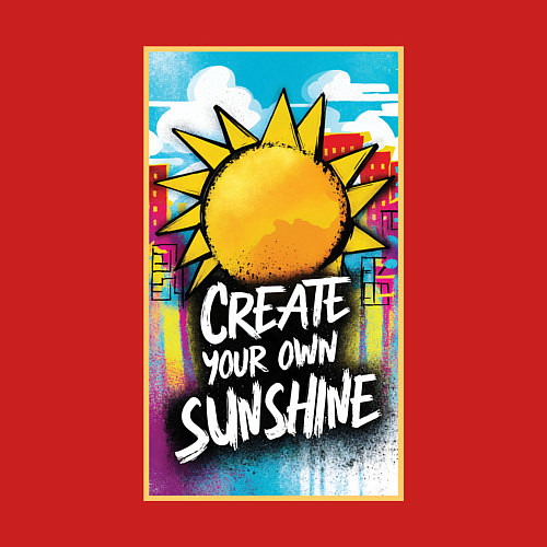 Мужской свитшот Create your own sunshine / Красный – фото 3