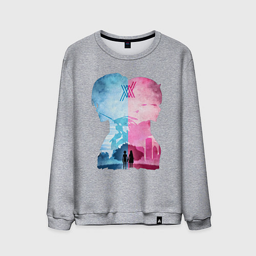 Мужской свитшот Милый во Франксе Хиро / Меланж – фото 1