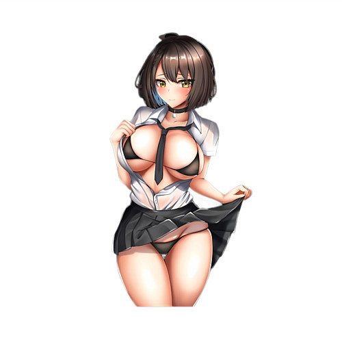 Мужской свитшот Ахегао секси герл / Белый – фото 3