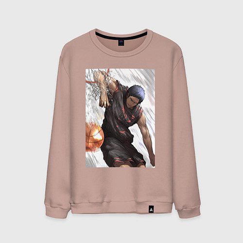 Мужской свитшот Баскетбол Куроко Дайки Аоминэ / Пыльно-розовый – фото 1