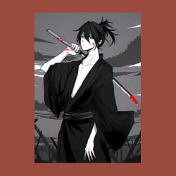 Свитшот хлопковый мужской Ято с катаной, цвет: кирпичный — фото 2