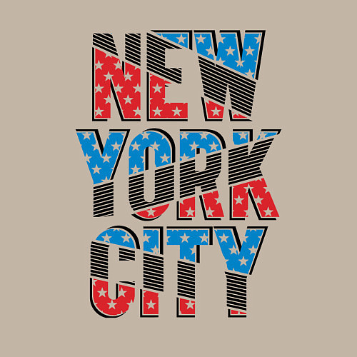 Мужской свитшот Америка Нью-Йорк / Миндальный – фото 3