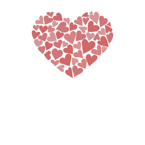 Мужской свитшот Hearts love / Белый – фото 3