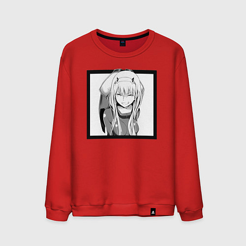 Мужской свитшот Зеро Ту улыбается / Красный – фото 1