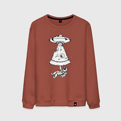 Мужской свитшот Космонавт и пицца