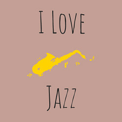 Свитшот хлопковый мужской Я люблю джаз, цвет: пыльно-розовый — фото 2