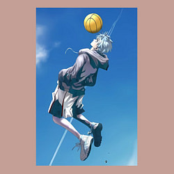 Свитшот хлопковый мужской Баскетбол Тэцуя Куроко арт, цвет: пыльно-розовый — фото 2