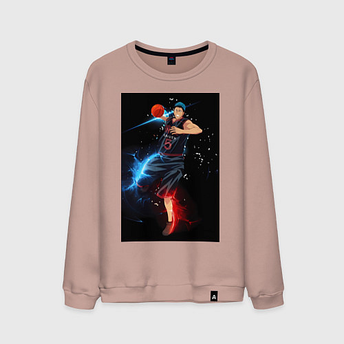 Мужской свитшот Баскетбол Куроко Дайки Аоминэ / Пыльно-розовый – фото 1