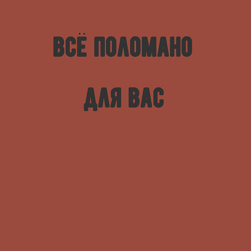 Мужской свитшот Всё поломано для вас / Кирпичный – фото 3