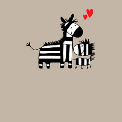 Свитшот хлопковый мужской Zebra love, цвет: миндальный — фото 2