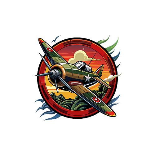 Мужской свитшот Самолет взлетает / Белый – фото 3