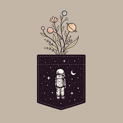 Свитшот хлопковый мужской Космический карман, цвет: миндальный — фото 2