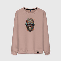 Мужской свитшот Череп с механическим орнаментом