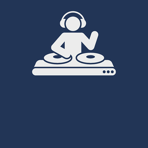 Мужской свитшот Dj style / Тёмно-синий – фото 3