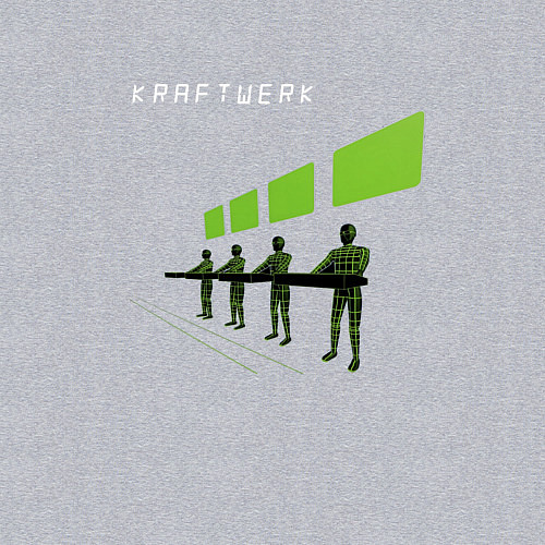 Мужской свитшот Kraftwerk - Robots scene / Меланж – фото 3