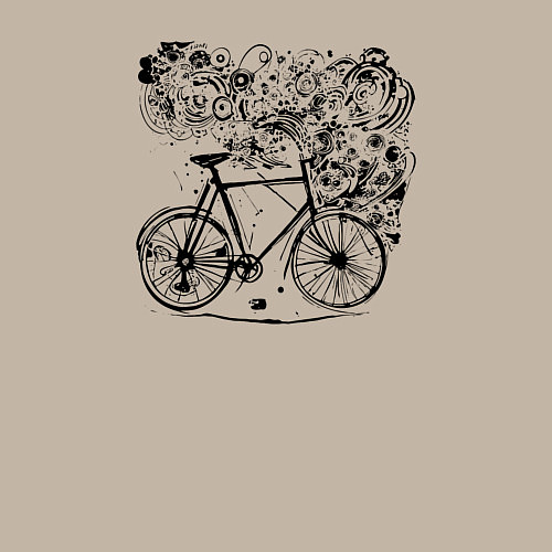 Мужской свитшот Абстрактный велоузор / Миндальный – фото 3