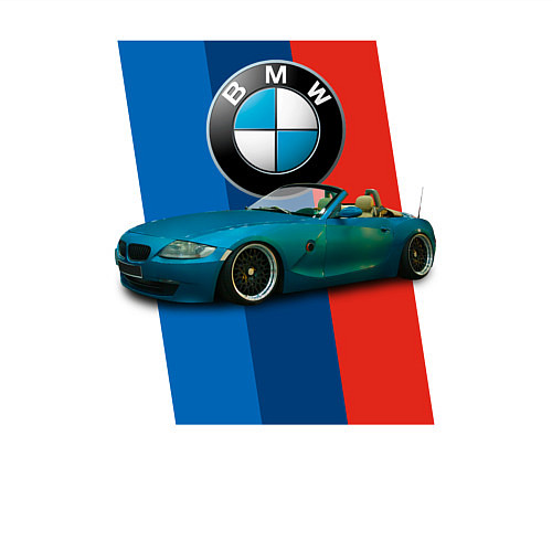 Мужской свитшот Родстер BMW Z4 / Белый – фото 3