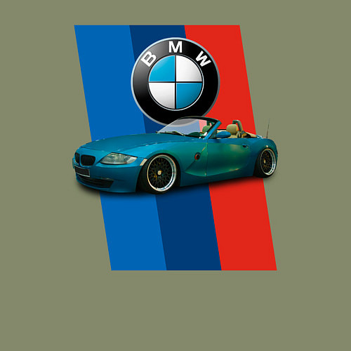 Мужской свитшот Родстер BMW Z4 / Авокадо – фото 3