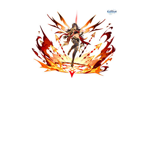 Мужской свитшот Дэхья из Геншин Импакт / Белый – фото 3