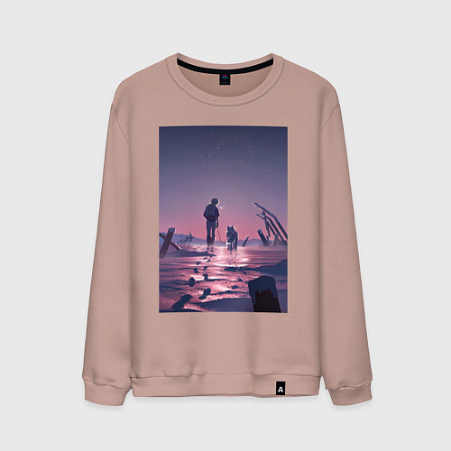 Мужской свитшот Для тебя Бессмертный Фуши / Пыльно-розовый – фото 1