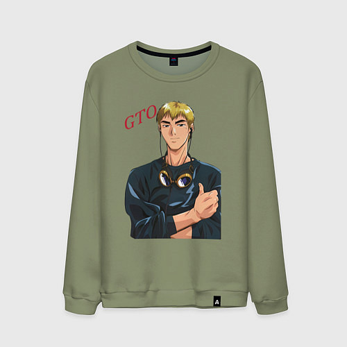 Мужской свитшот Эйкити Онидзука учитель / Авокадо – фото 1