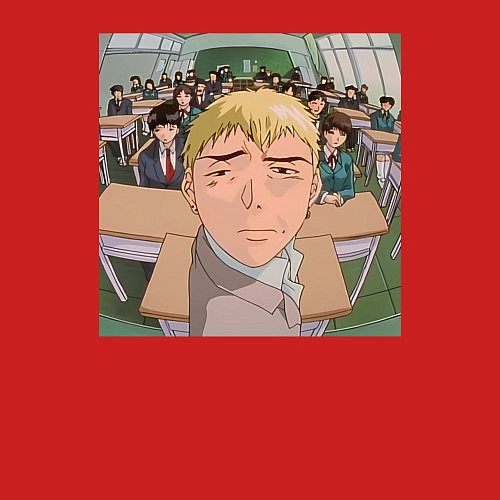 Мужской свитшот Эйкити Онидзука преподаватель / Красный – фото 3