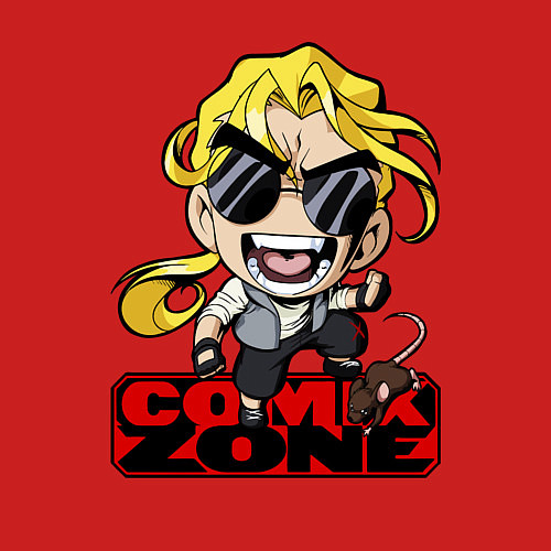 Мужской свитшот Comix zone - anime style / Красный – фото 3