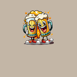 Свитшот хлопковый мужской Живи на полную катушку, цвет: миндальный — фото 2