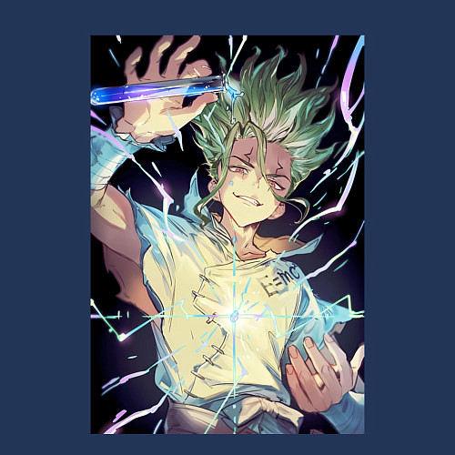 Мужской свитшот Сэнку Исигами / Тёмно-синий – фото 3