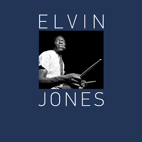 Мужской свитшот Elvin Jones jazz legend / Тёмно-синий – фото 3