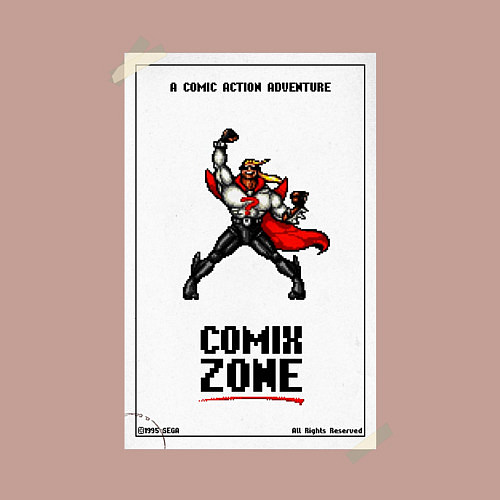 Мужской свитшот Comix zone - power / Пыльно-розовый – фото 3