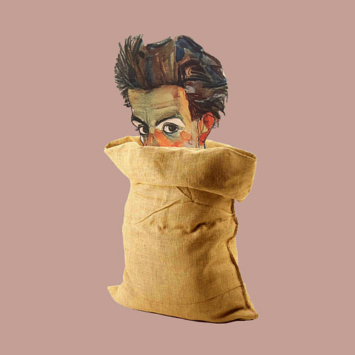 Мужской свитшот Шиле в мешке не утаишь / Пыльно-розовый – фото 3