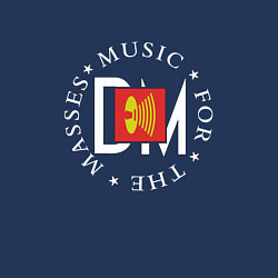 Свитшот хлопковый мужской Depeche Mode - Music for the masses logos, цвет: тёмно-синий — фото 2