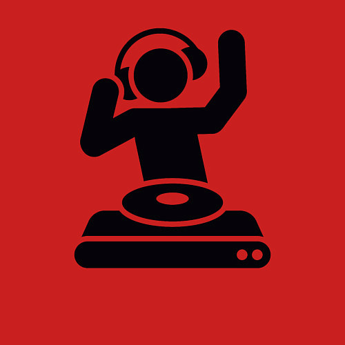 Мужской свитшот Dj party / Красный – фото 3