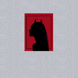 Свитшот хлопковый мужской Хэллоуин женщина дьявол, цвет: меланж — фото 2