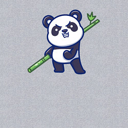 Свитшот хлопковый мужской Панда воин, цвет: меланж — фото 2