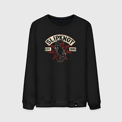Свитшот хлопковый мужской Slipknot rock band, цвет: черный